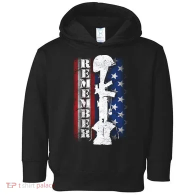 Remember The Fallen Flag Toddler Hoodie