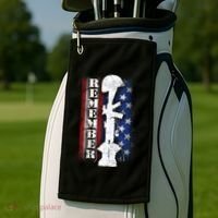 Remember The Fallen Flag Golf Towel thumb 2
