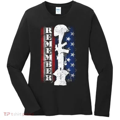 Remember The Fallen Flag Women's Long Sleeve Shirt
