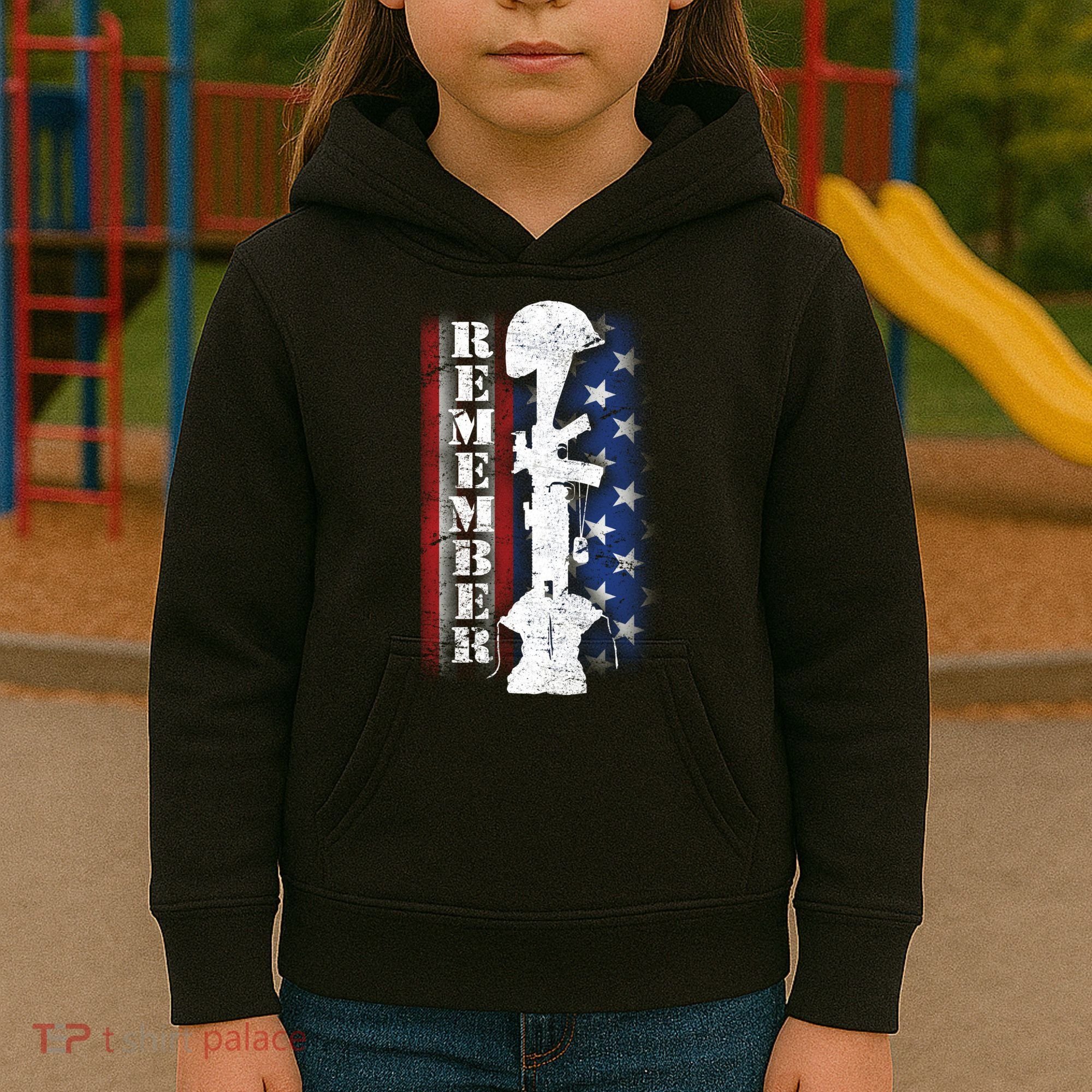 Remember The Fallen Flag Kids Hoodie