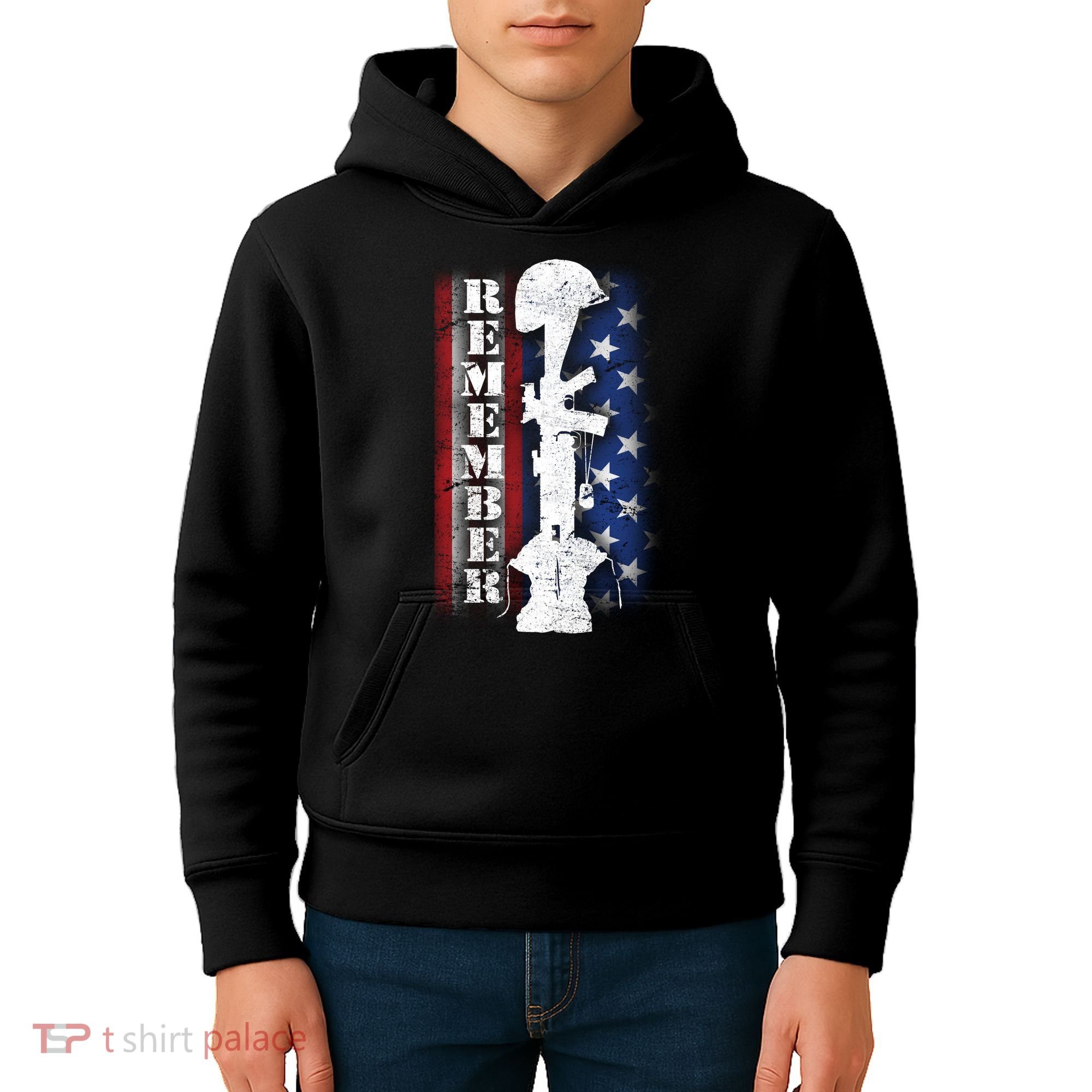Remember The Fallen Flag Kids Hoodie