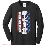 Remember The Fallen Flag Kids Long Sleeve Shirt thumb 0
