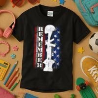 Remember The Fallen Flag Kids T-Shirt thumb 3