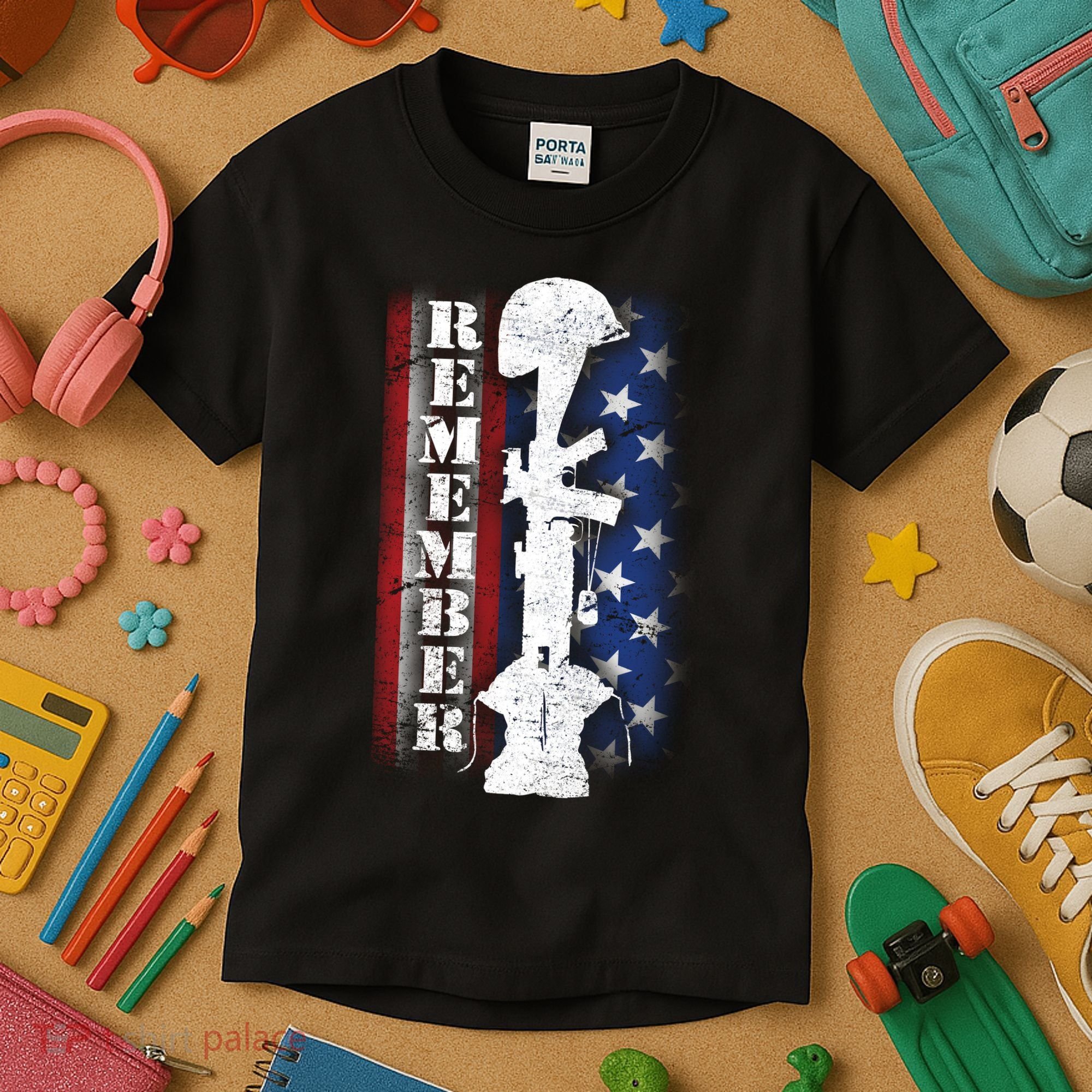 Remember The Fallen Flag Kids T-Shirt