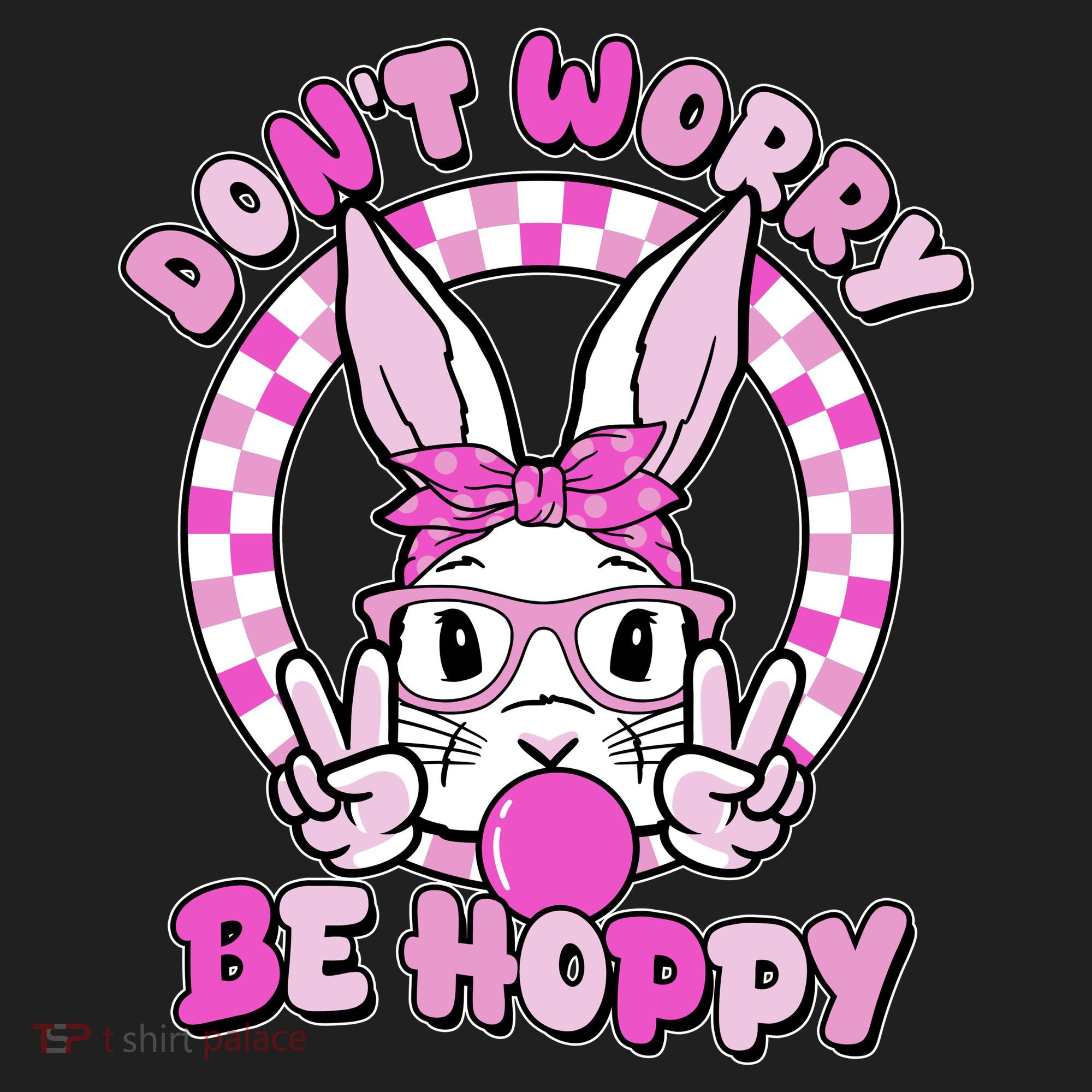 Retro Easter Dont Worry Be Hoppy Easter Bunny Rabbit Women's Sweatshirt