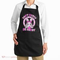 Retro Easter Dont Worry Be Hoppy Easter Bunny Rabbit Apron thumb 2