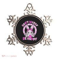 Retro Easter Dont Worry Be Hoppy Easter Bunny Rabbit Ornament thumb 0