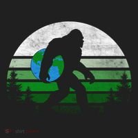 Retro Earth Day Bigfoot Sasquatch Holding Earth Planet Gift Beanie thumb 2