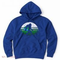 Retro Earth Day Bigfoot Sasquatch Holding Earth Planet Gift Hoodie thumb 0