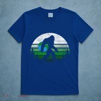 Retro Earth Day Bigfoot Sasquatch Holding Earth Planet Gift T-Shirt thumb 5