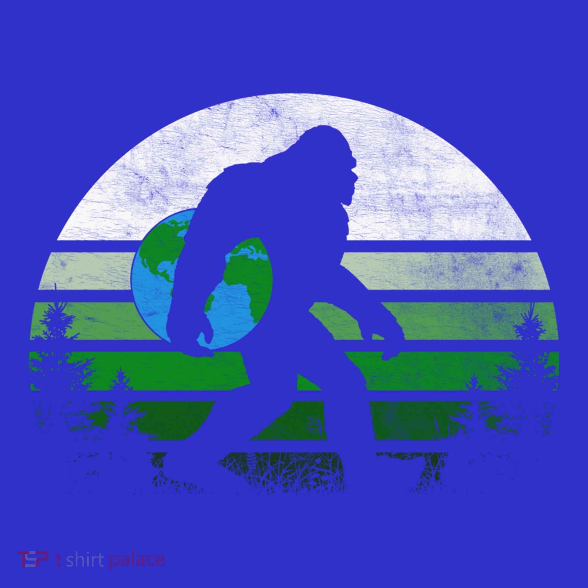 Retro Earth Day Bigfoot Sasquatch Holding Earth Planet Gift Toddler T-Shirt