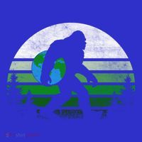Retro Earth Day Bigfoot Sasquatch Holding Earth Planet Gift Women's T-Shirt thumb 6