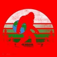 Retro Earth Day Bigfoot Sasquatch Holding Earth Planet Gift Santa Hat thumb 1