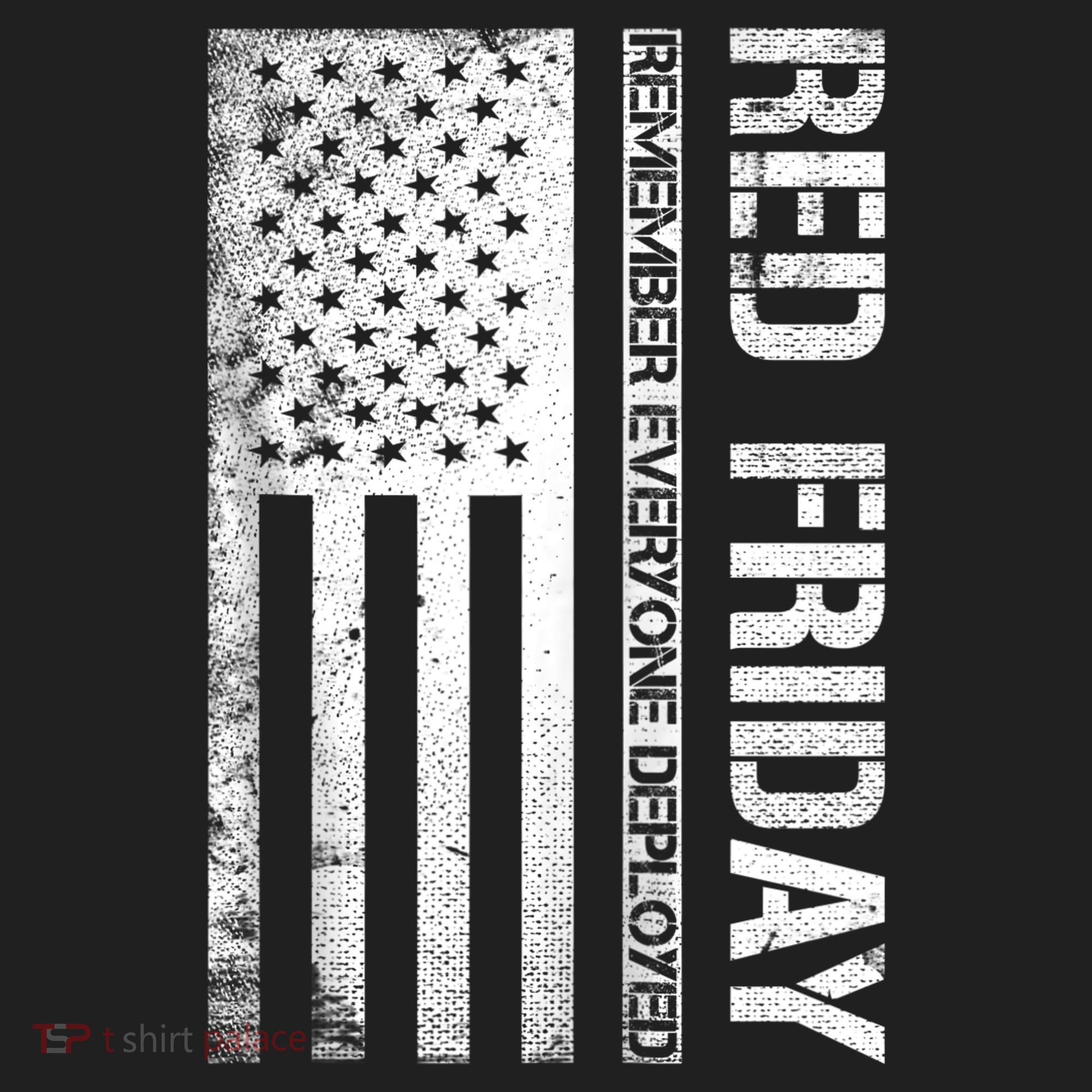 Remember Everyone Deployed Red Friday Zip Hoodie District V.I.T. Heavyweight Hoodie