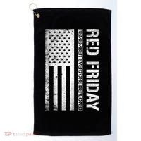 Remember Everyone Deployed Red Friday Zip Hoodie Golf Towel thumb 0