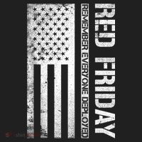 Remember Everyone Deployed Red Friday Zip Hoodie Golf Towel thumb 3