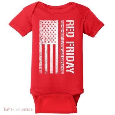 Remember Everyone Deployed Red Friday Zip Hoodie Baby Bodysuit