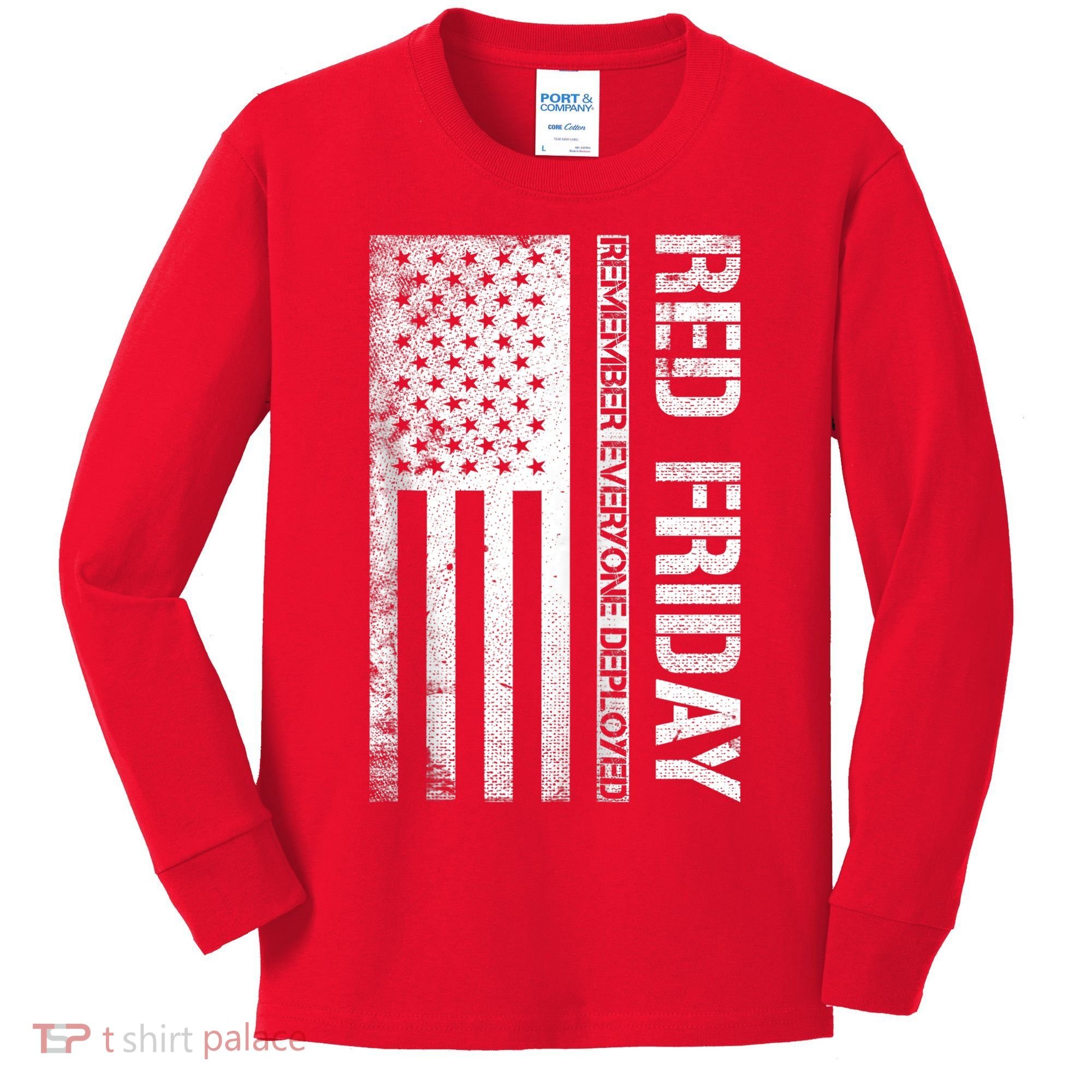 Remember Everyone Deployed Red Friday Zip Hoodie Kids Long Sleeve Shirt
