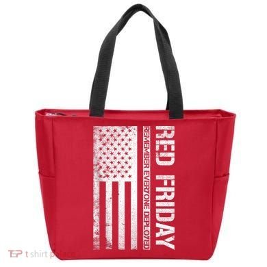 Remember Everyone Deployed Red Friday Zip Hoodie Tote Bag