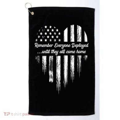 Remember Everyone Deployed Red Friday Golf Towel