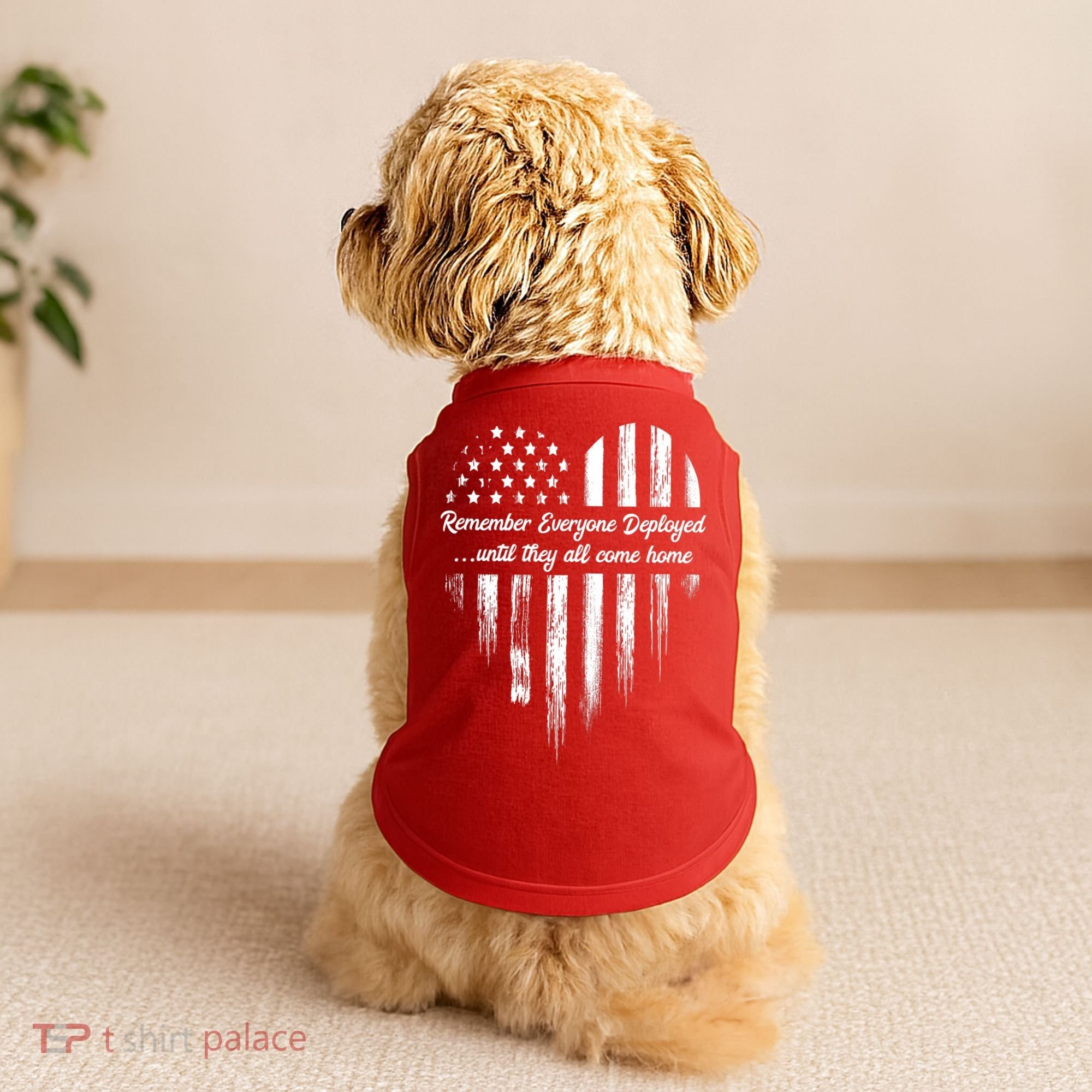 Remember Everyone Deployed Red Friday Doggie Tank