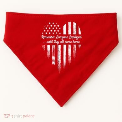 Remember Everyone Deployed Red Friday USA-Made Doggie Bandana