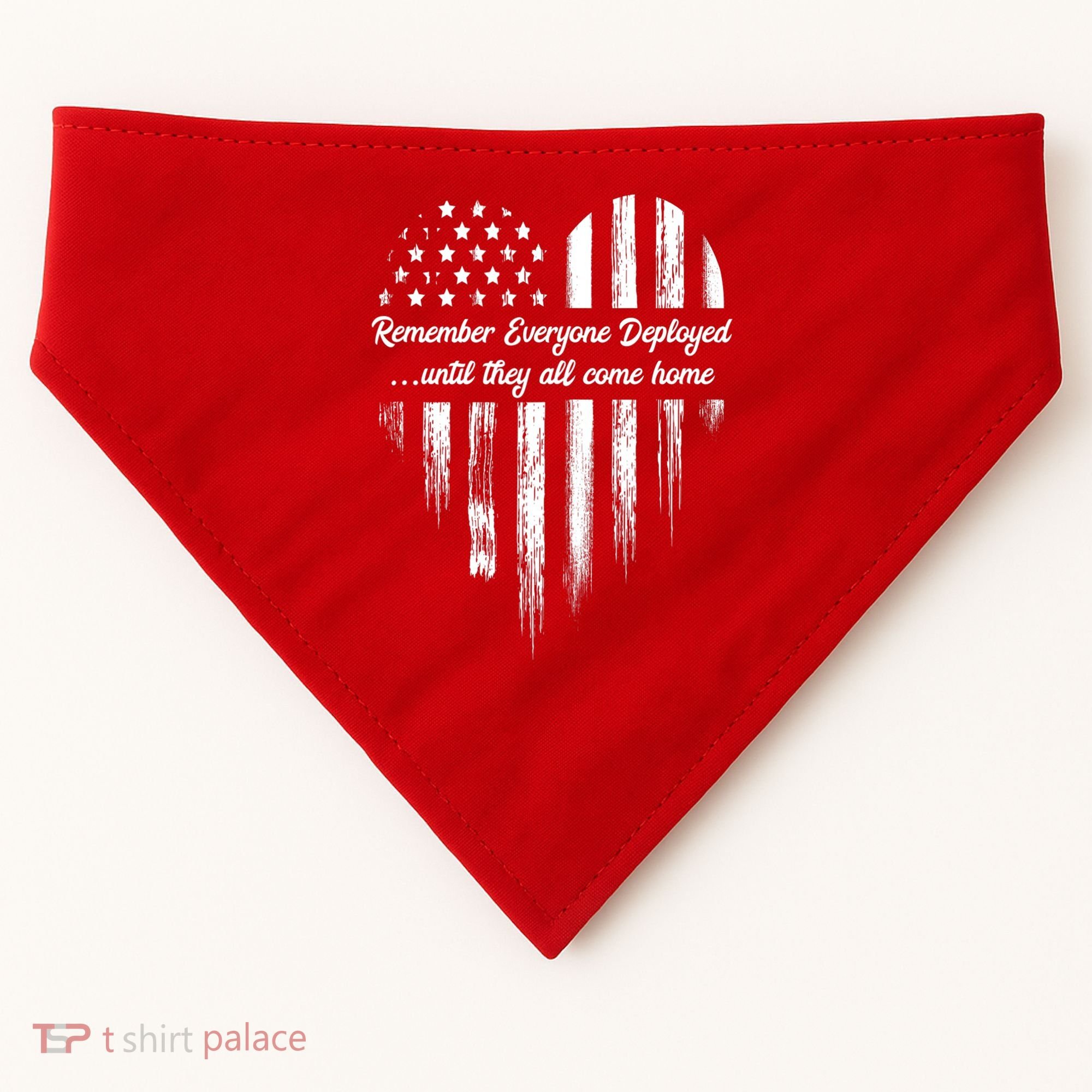 Remember Everyone Deployed Red Friday USA-Made Doggie Bandana
