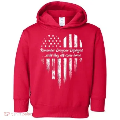 Remember Everyone Deployed Red Friday Toddler Hoodie