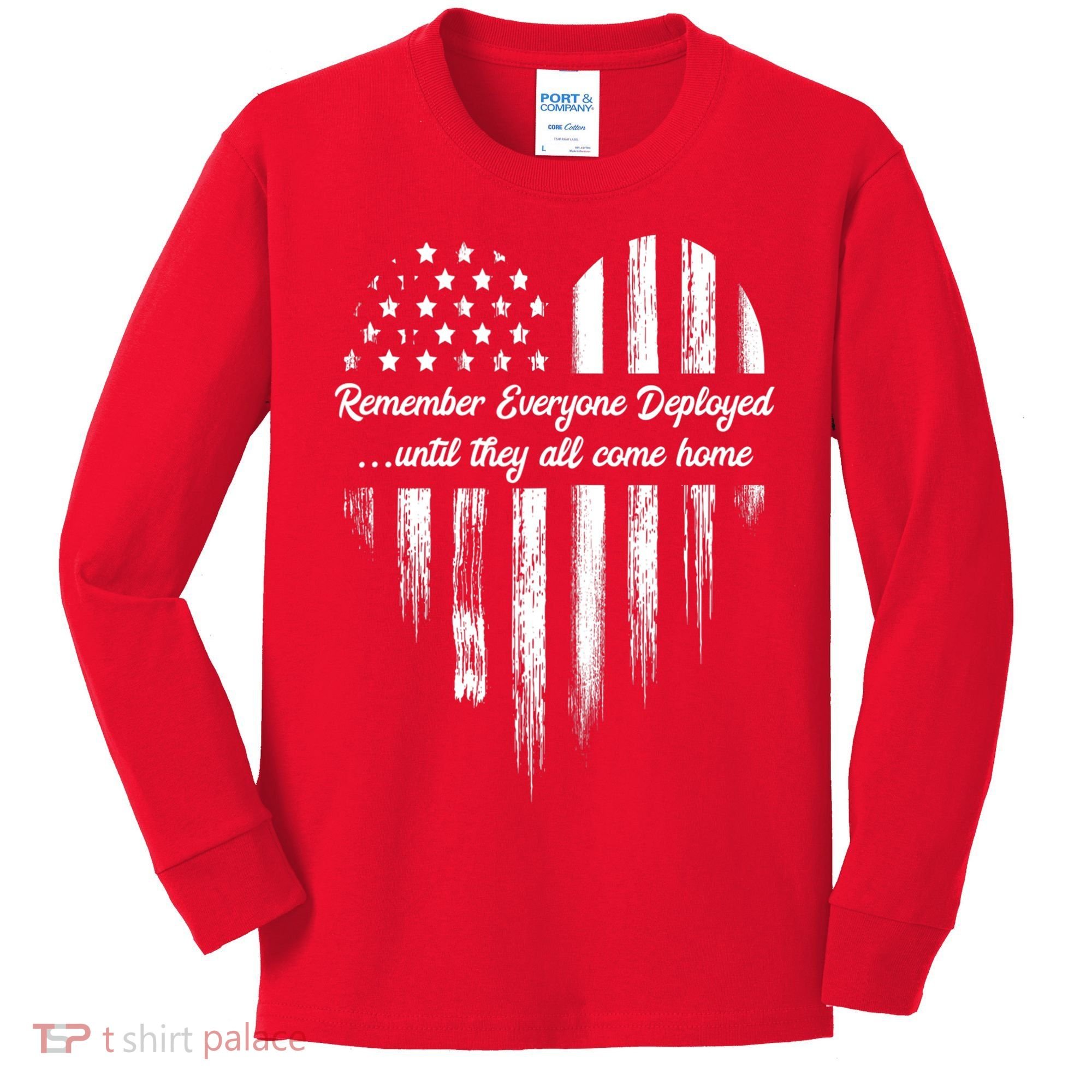 Remember Everyone Deployed Red Friday Kids Long Sleeve Shirt