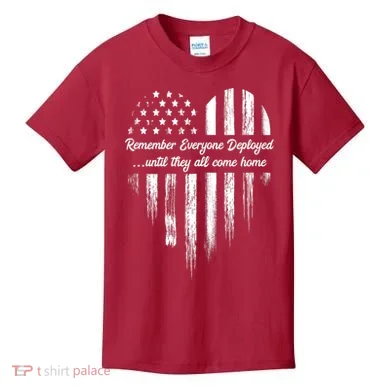 Remember Everyone Deployed Red Friday Kids T-Shirt