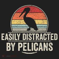 Retro Easily Distracted By Pelicans Funny Pelican Lover Beanie thumb 2
