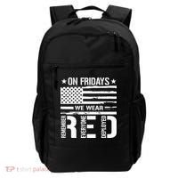 Remember Everyone Deployed On Friday We Wear Red (On Back) Backpack thumb 0