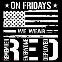 Remember Everyone Deployed On Friday We Wear Red (On Back) Women's Hoodie thumb 2