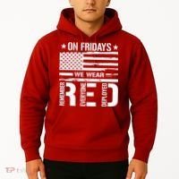 Remember Everyone Deployed On Friday We Wear Red (On Back) Hoodie thumb 2
