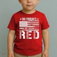 Remember Everyone Deployed On Friday We Wear Red (On Back) Toddler T-Shirt thumb 2