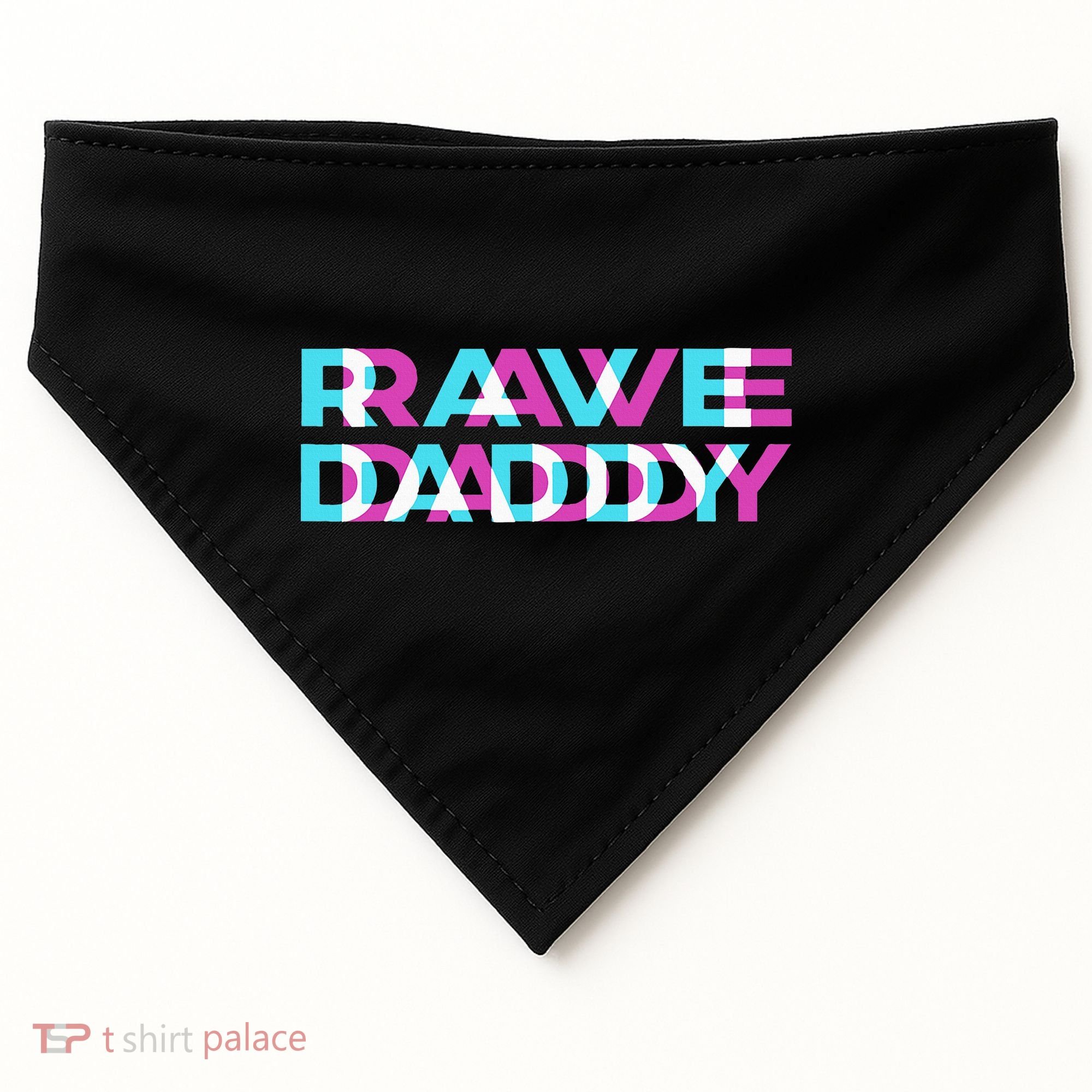 Rave Edm Daddy Music Festival Father Optical Trippy Illusion USA-Made Doggie Bandana