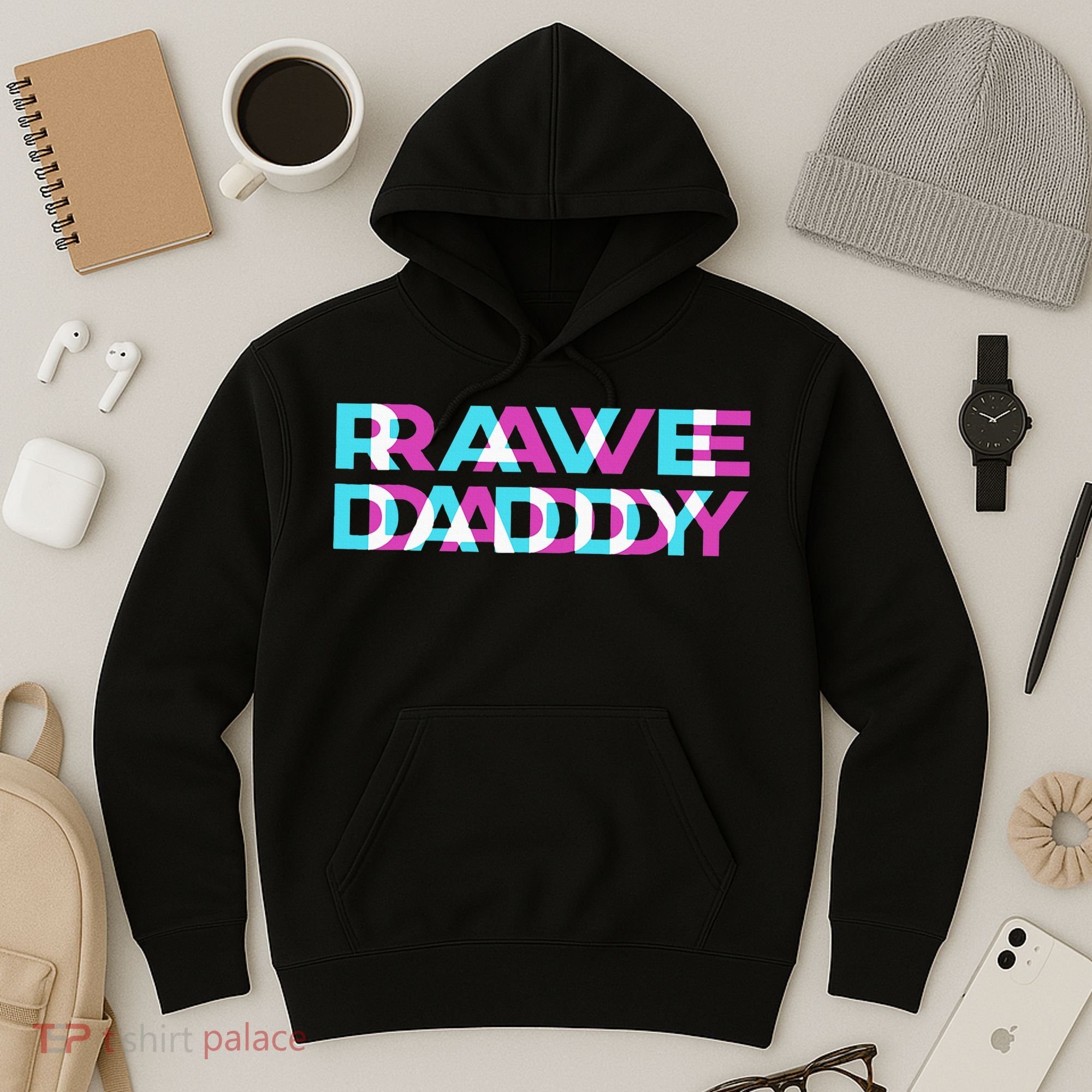 Rave Edm Daddy Music Festival Father Optical Trippy Illusion Hoodie
