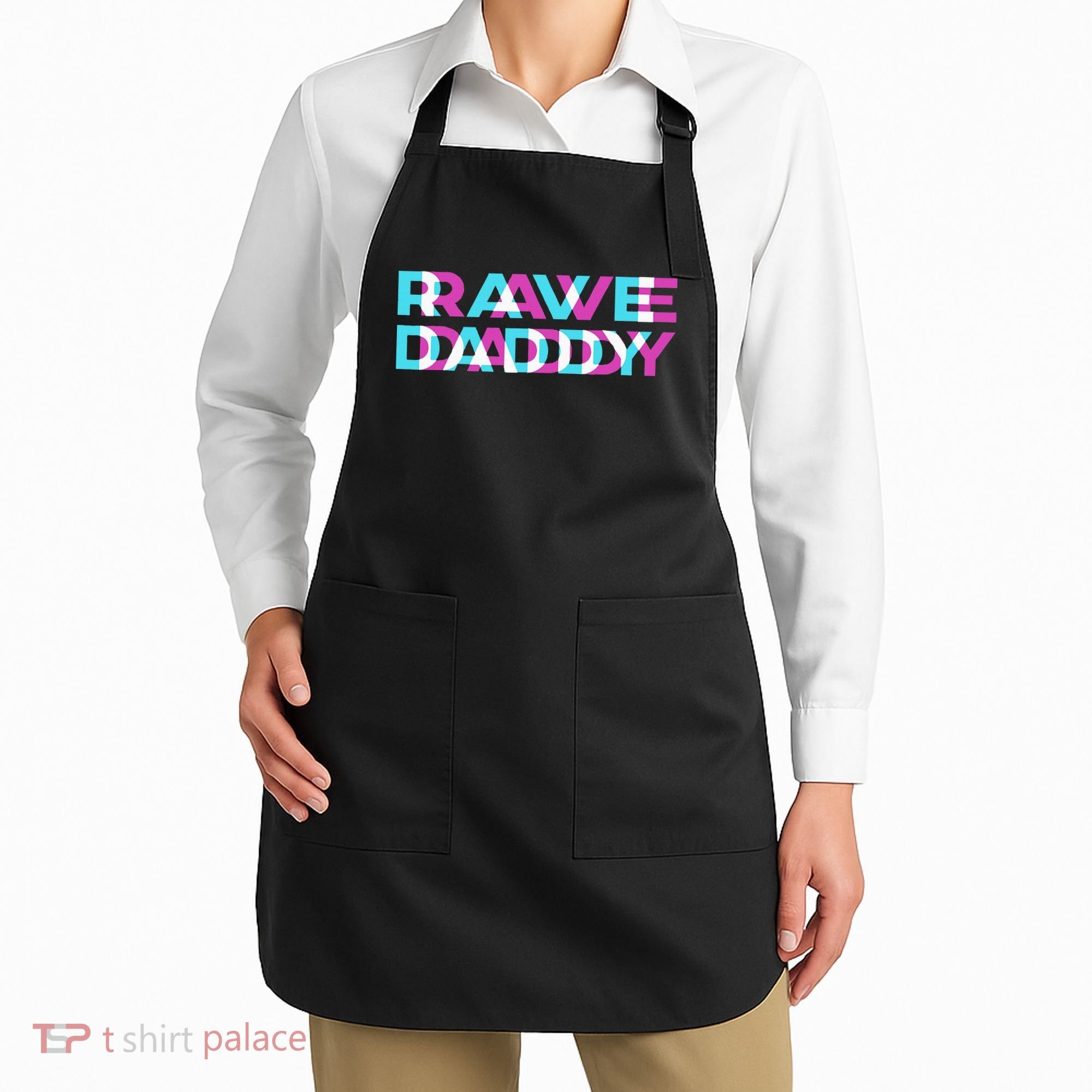 Rave Edm Daddy Music Festival Father Optical Trippy Illusion Apron