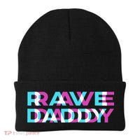 Rave Edm Daddy Music Festival Father Optical Trippy Illusion Beanie thumb 0