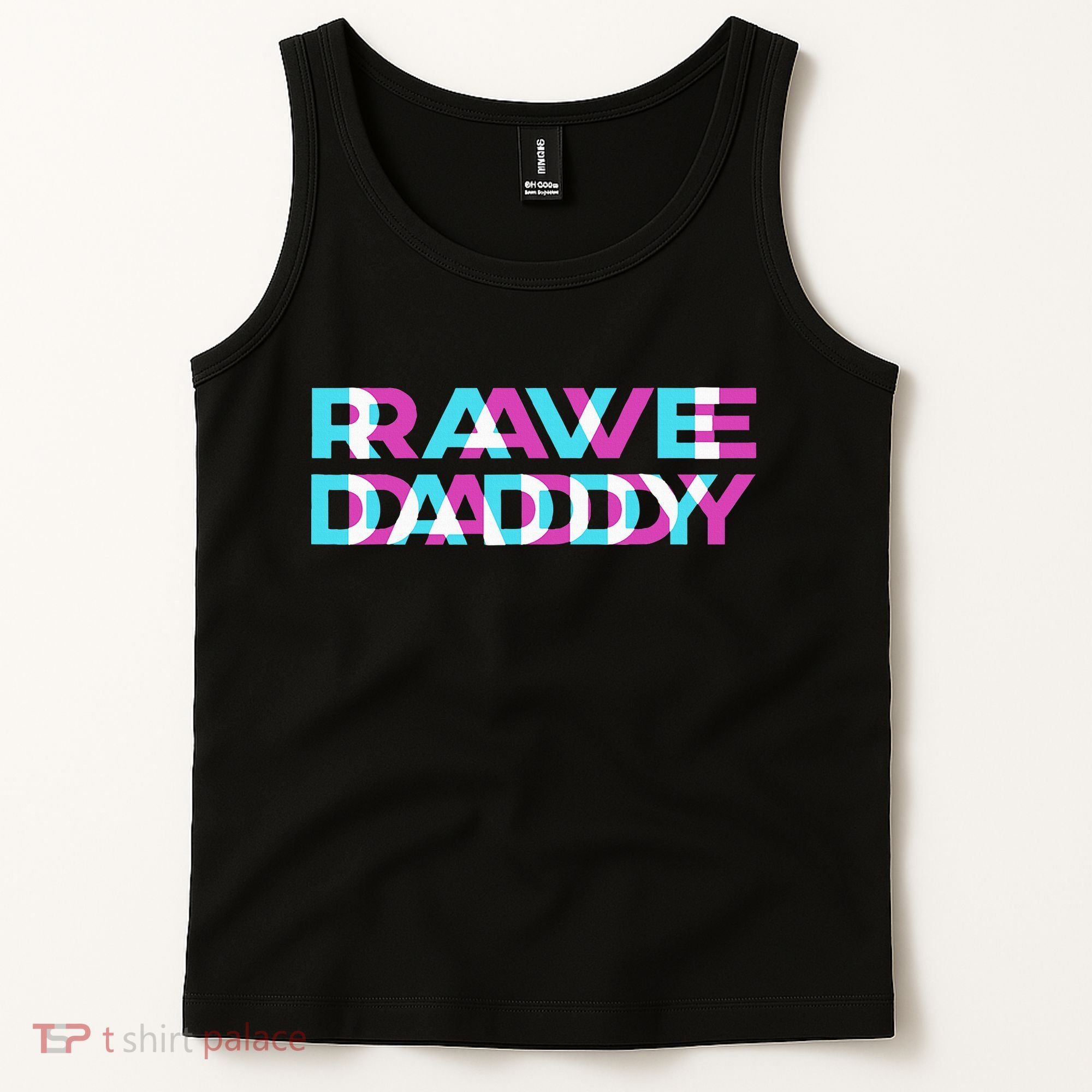Rave Edm Daddy Music Festival Father Optical Trippy Illusion Tank Top