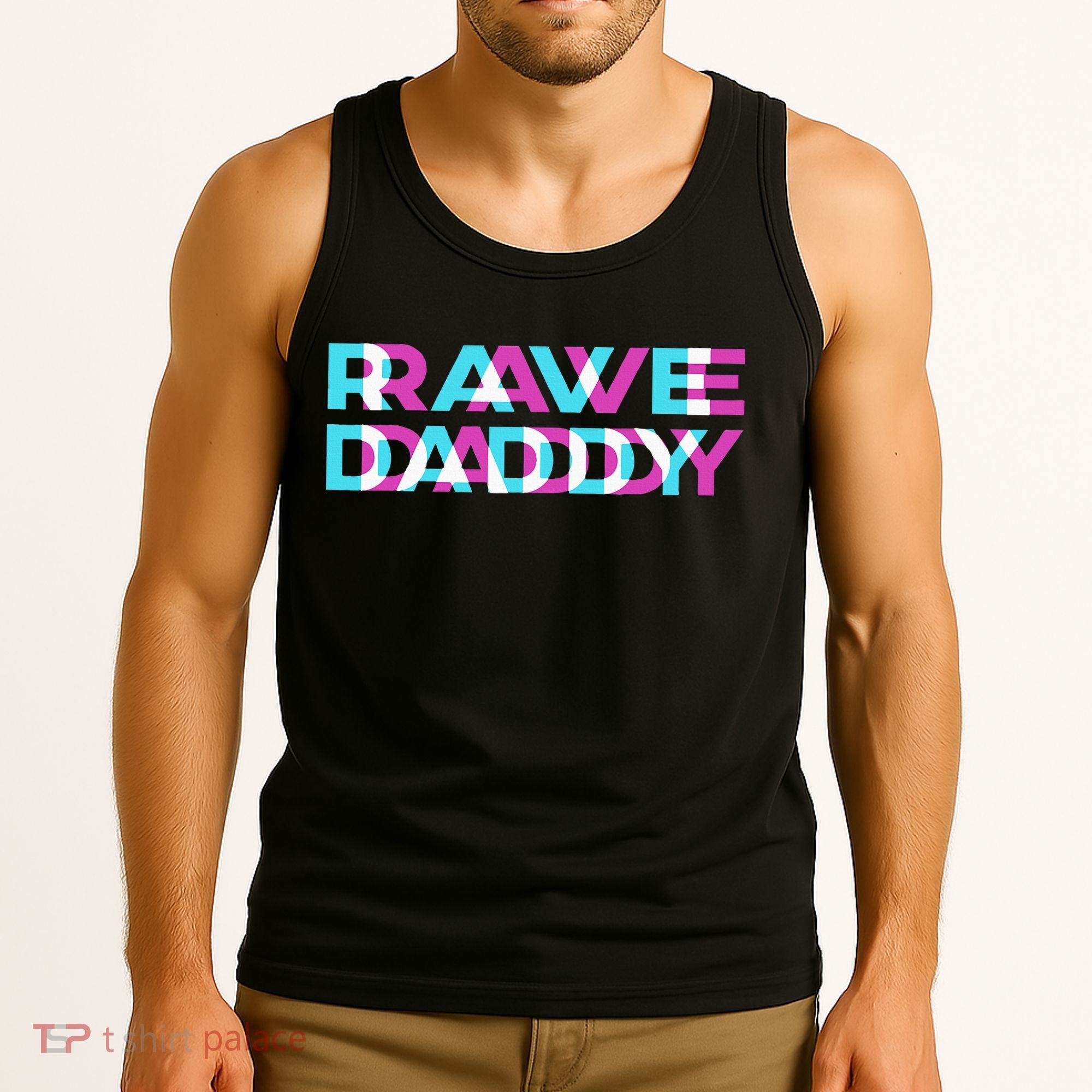 Rave Edm Daddy Music Festival Father Optical Trippy Illusion Tank Top
