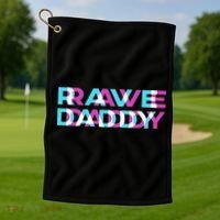 Rave Edm Daddy Music Festival Father Optical Trippy Illusion Golf Towel thumb 1