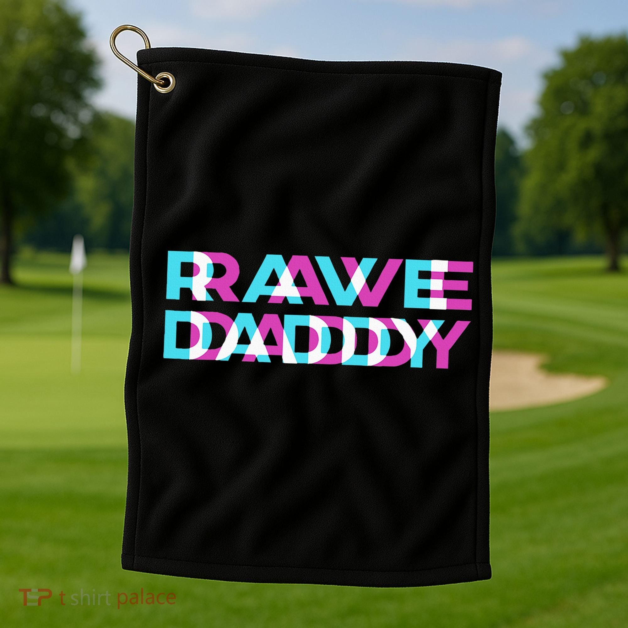 Rave Edm Daddy Music Festival Father Optical Trippy Illusion Golf Towel