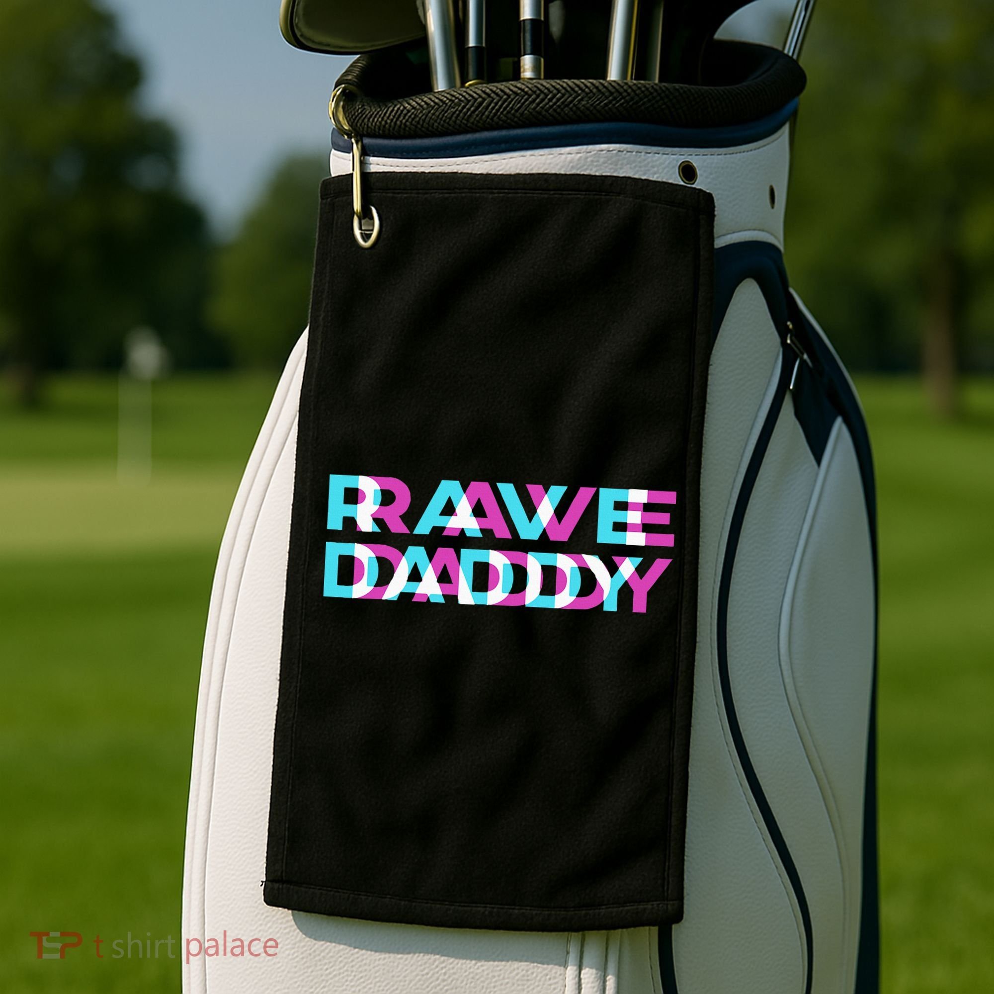 Rave Edm Daddy Music Festival Father Optical Trippy Illusion Golf Towel
