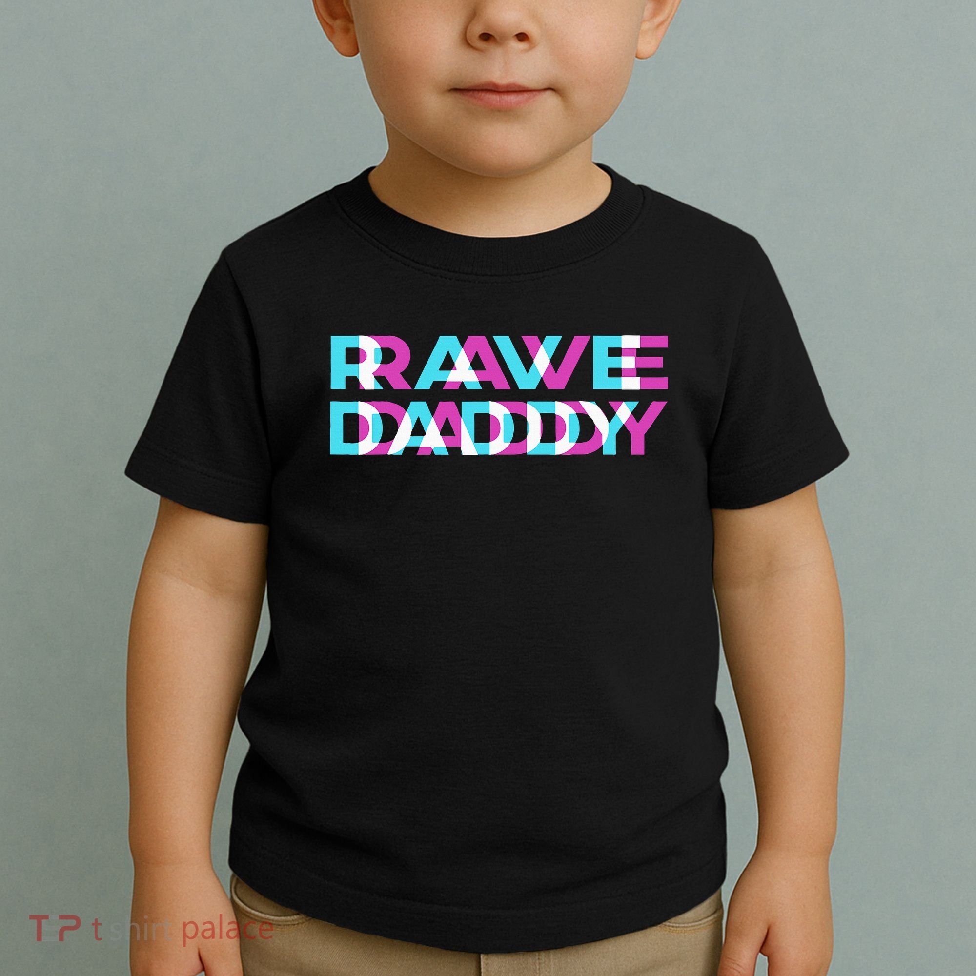 Rave Edm Daddy Music Festival Father Optical Trippy Illusion Toddler T-Shirt