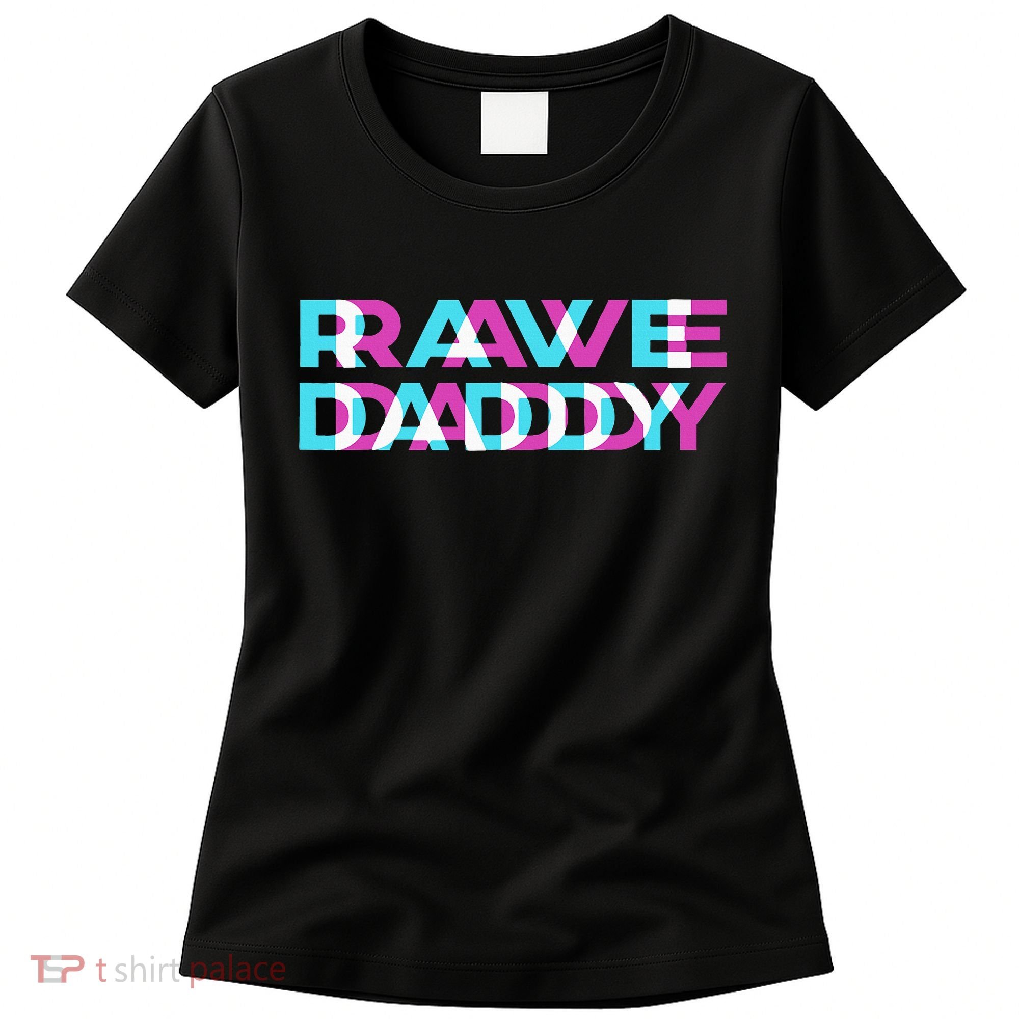 Rave Edm Daddy Music Festival Father Optical Trippy Illusion Women's T-Shirt