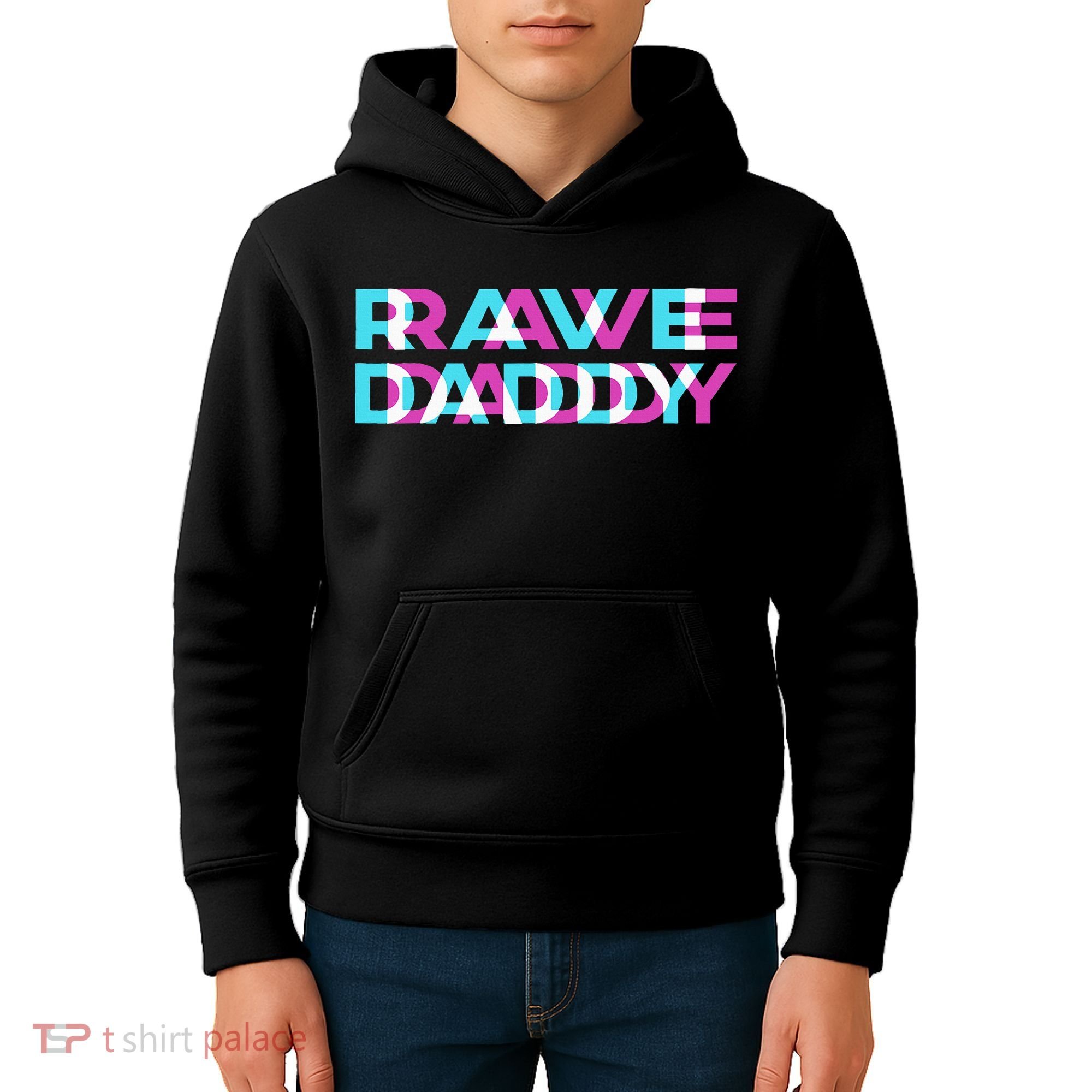 Rave Edm Daddy Music Festival Father Optical Trippy Illusion Kids Hoodie