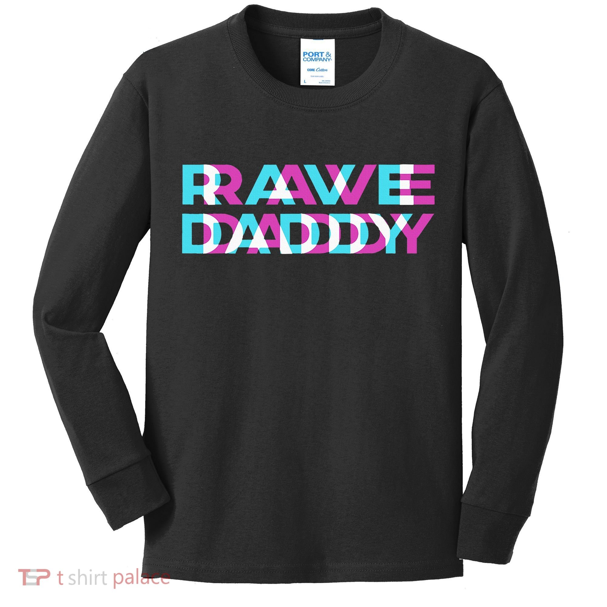 Rave Edm Daddy Music Festival Father Optical Trippy Illusion Kids Long Sleeve Shirt