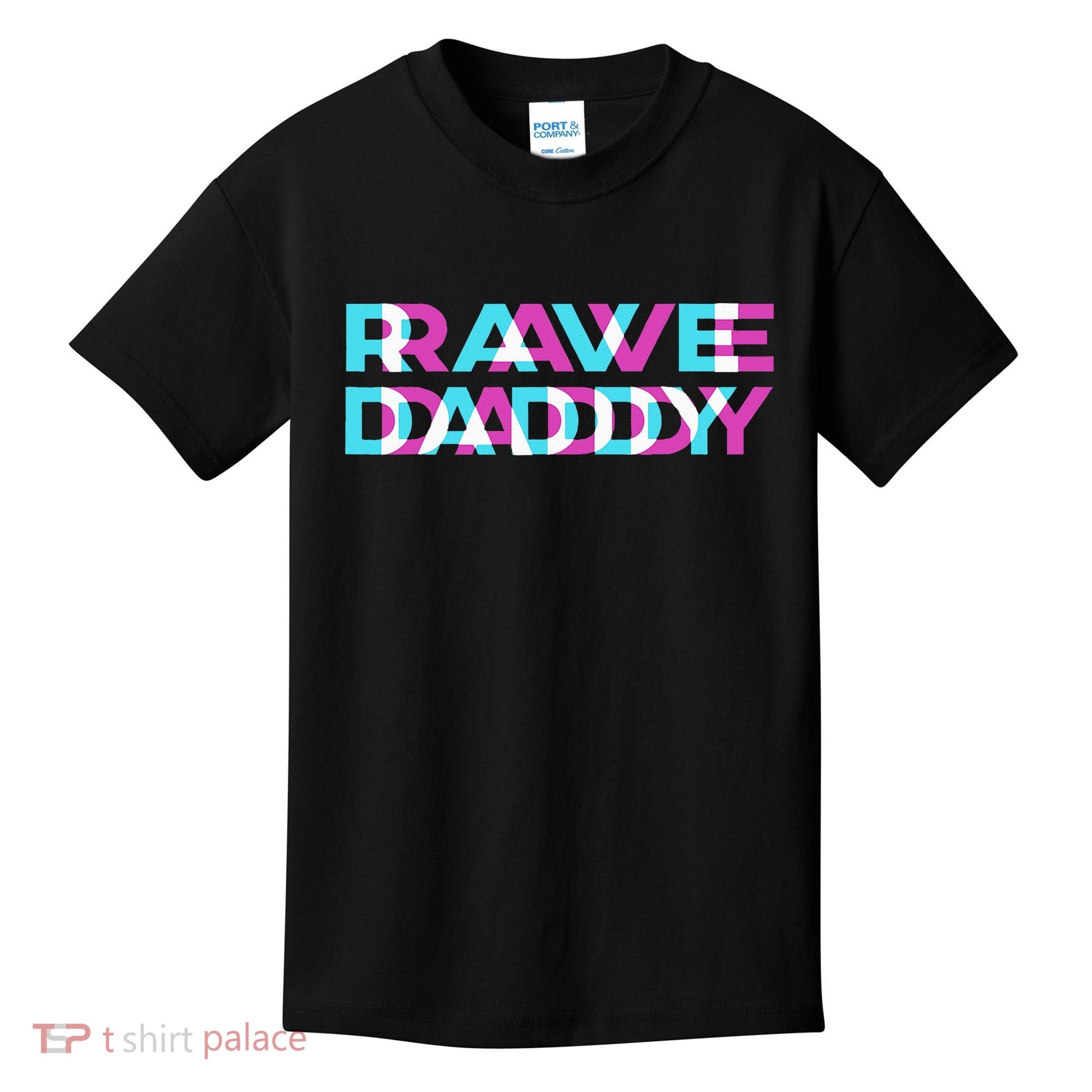 Rave Edm Daddy Music Festival Father Optical Trippy Illusion Kids T-Shirt