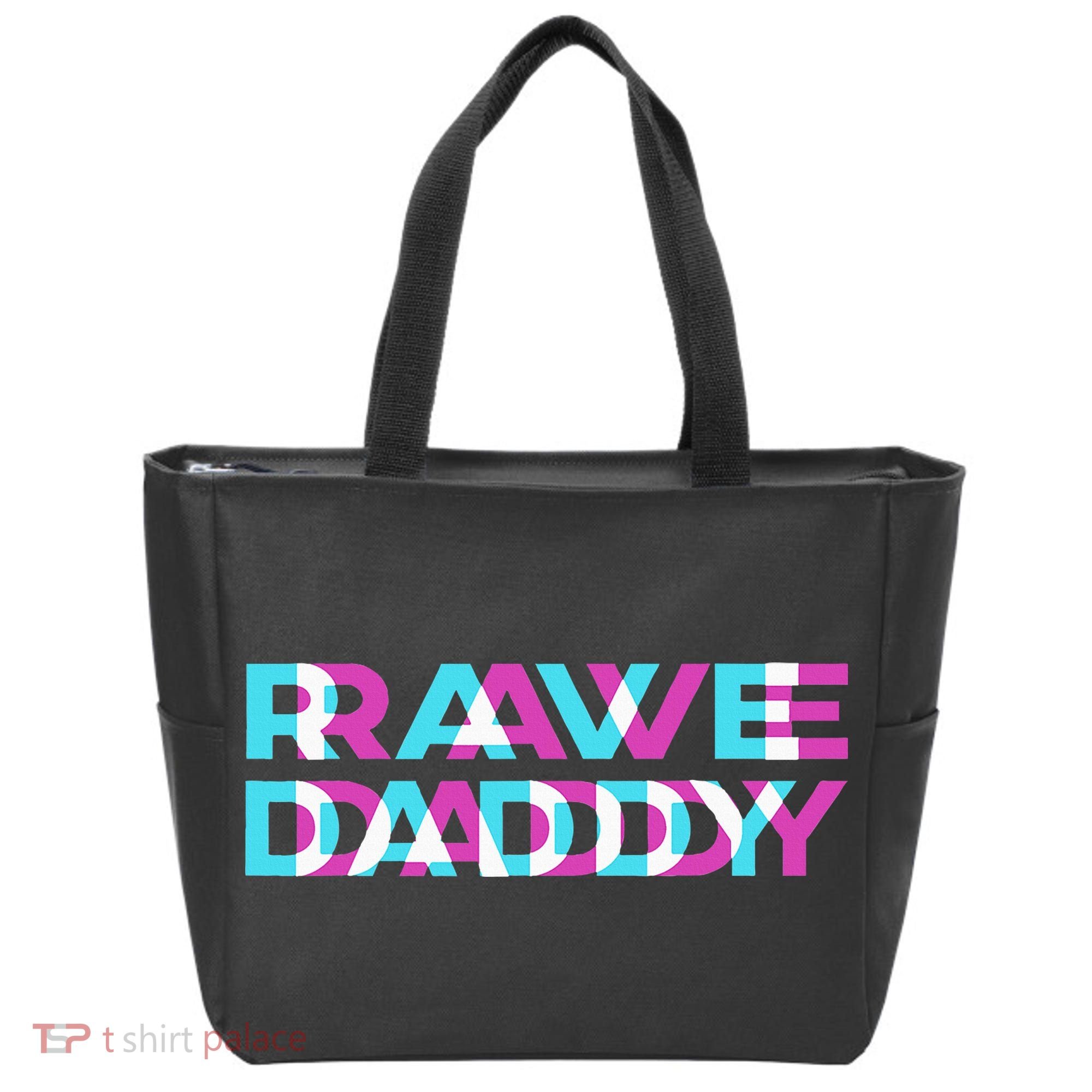 Rave Edm Daddy Music Festival Father Optical Trippy Illusion Tote Bag